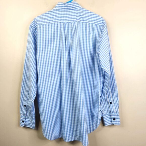 Victorinox Y2K Mens Long Sleeve Gingham Print Cotton Nylon Blend Button Down M - Picture 2 of 6